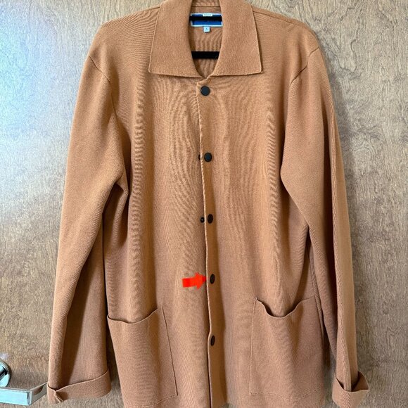 American Heritage Orange Birdseye Sweater Cardigan